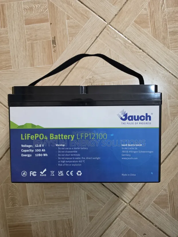 1.28kWh 12V 100Ah Jauch Lithium Battery LFP12100 - 1