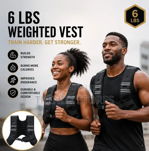 6 lbs Weighted Vest with Reflective Stripe - 1