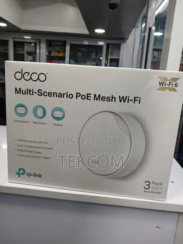 TP-Link Deco X50 AX3000 Home Mesh WiFi (3 Pack) with PoE - 1