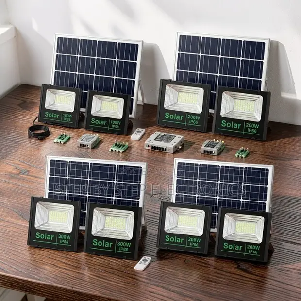 Factory Deals: Double Solar Floodlights (100W, 200W, 300W) - 1