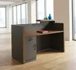 1.6M Office Reception Desk - Brown - 1
