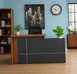 1.6M Office Reception Desk - Brown - 2