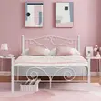 Premium Metal Kids Bed Frame - White - 1