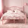 Premium Metal Kids Bed Frame - White - 3