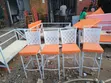 High Powered Coated Chairs with Orange Seats - 2