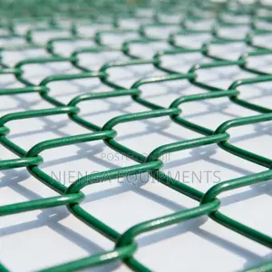 Green PVC-Coated Chain Link Fence - 6ft High, 14 Gauge
