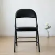 Black Folding Home Office Study Chair - 5
