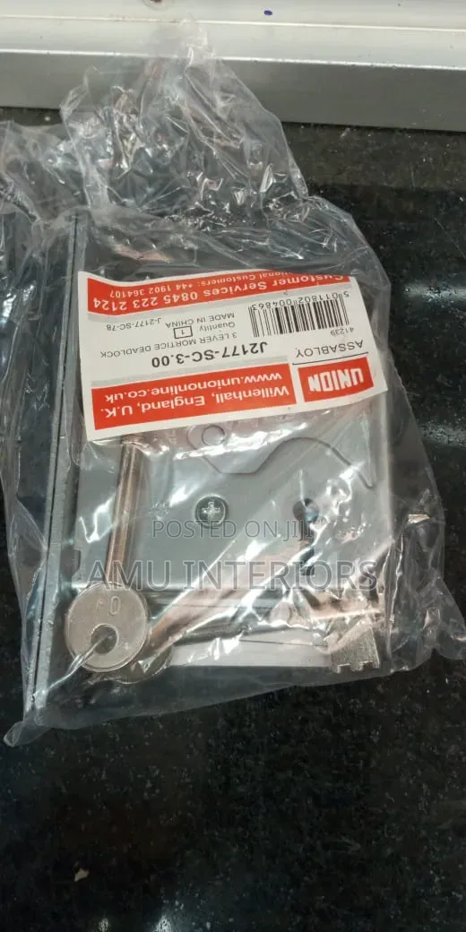 Original Union Door Deadlock - Silver - 1