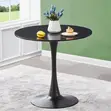 Modern Black Marble Dining Table - 1
