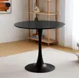 Modern Black Marble Dining Table - 3