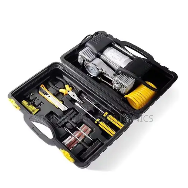 12V Double Cylinder Car Air Compressor Pump - 1