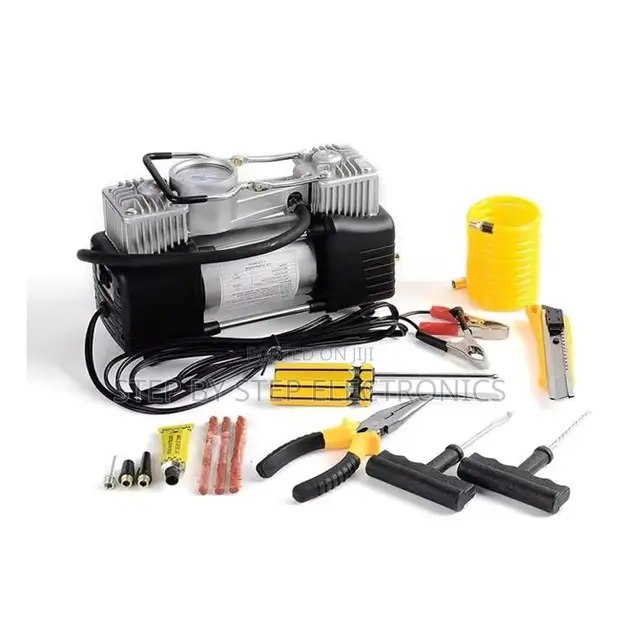 12V Double Cylinder Car Air Compressor Pump - 1