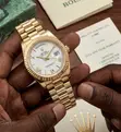 Rolex President Day-Date White Dial Gold Bezel - 2