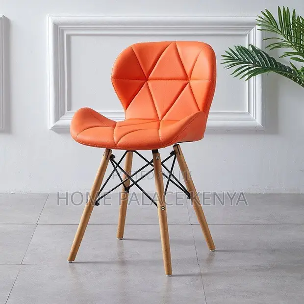 Eames Style Leather Dining Chair - 1