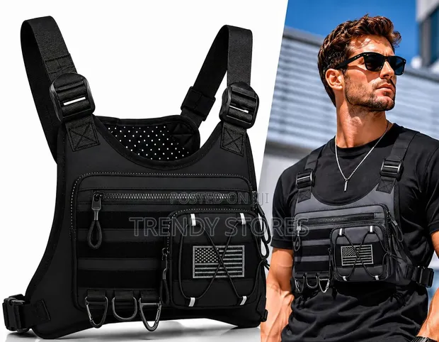 Mkoba wa Kifua wa Tactical Sports Nyeusi - 1