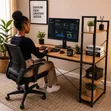 Ergonomic Desk with Shelves - 60x120x70cm - 2