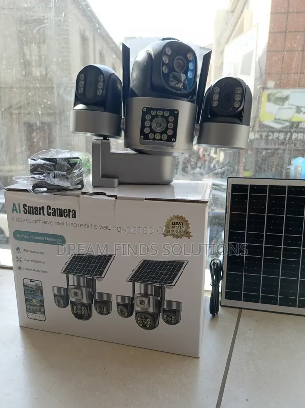 Tri-View Shield Solar PTZ CCTV Camera - 1