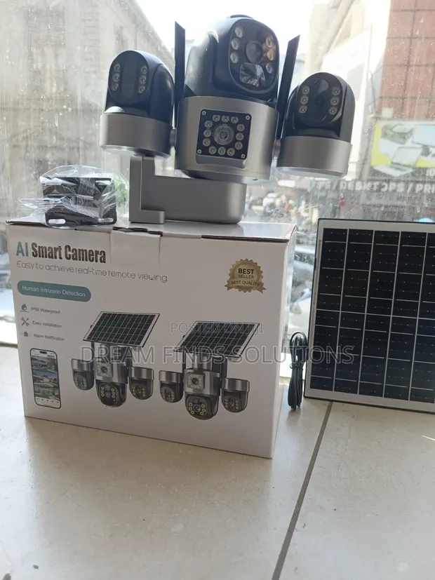NovaSight 360: AI Solar CCTV ya Kamera Tatu za Usalama - 1