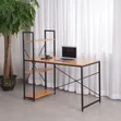Modern Home Office Desk with Shelves - 2