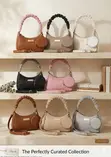 Sassy Shoulder Bags - Burgundy - 5