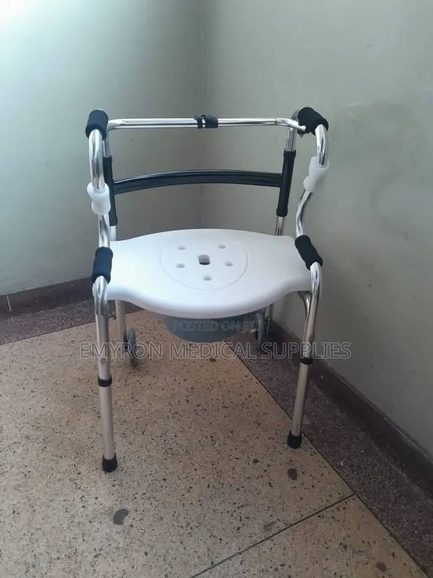 Commode, Walking Frame, Shower Chair 4-in-1 - 1