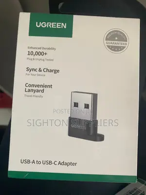 UGREEN USB-A Kiume kwa USB-C Kike Adapta Nyeusi - US280