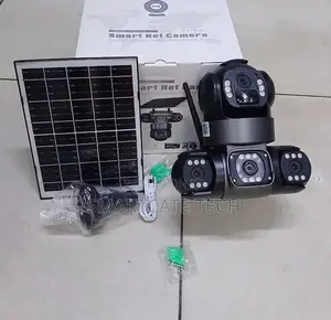 V380 4G Smart Solar Security Camera - Triple Lens, Night Vision