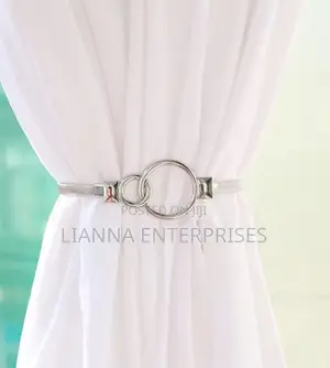 Spring Curtain Holder Clip - Silver Metallic