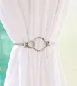 Spring Curtain Holder Clip - Silver Metallic - 1