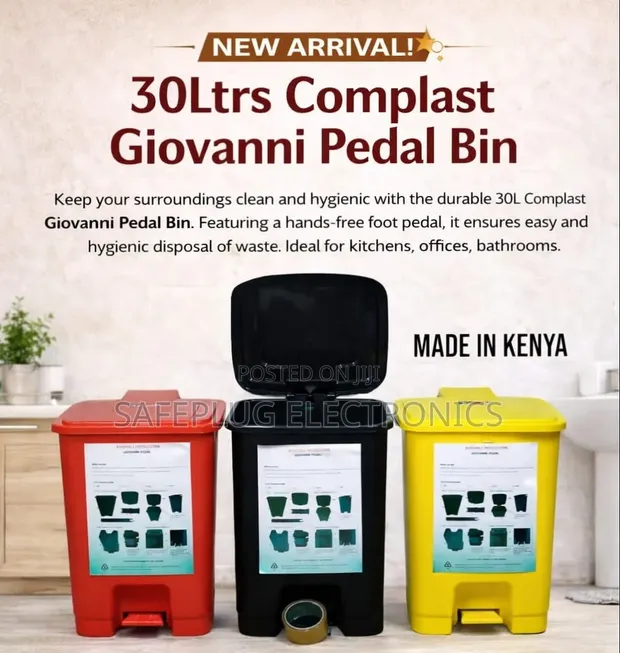 Complast Giovanni 30L Pedal Bin - Made in Kenya - 1
