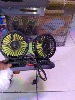 Double Headed Vehicle Fan 360 Rotation