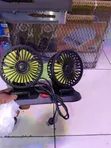 Double Headed Vehicle Fan 360 Rotation - 1
