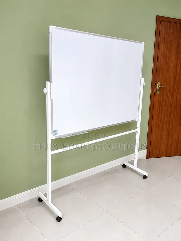 150x120cm Whiteboard with Portable Wheeled Stand - 1