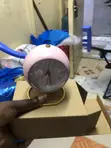 Cute Round Alarm Clock - Pink - 1