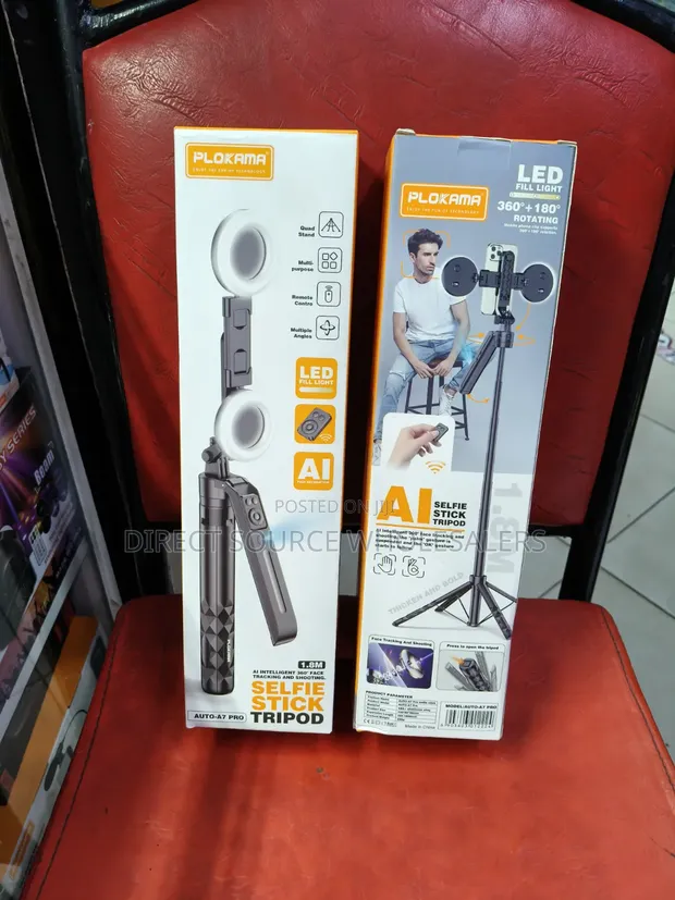 1.8M AI Selfie Stick with Smart Tracking - 1