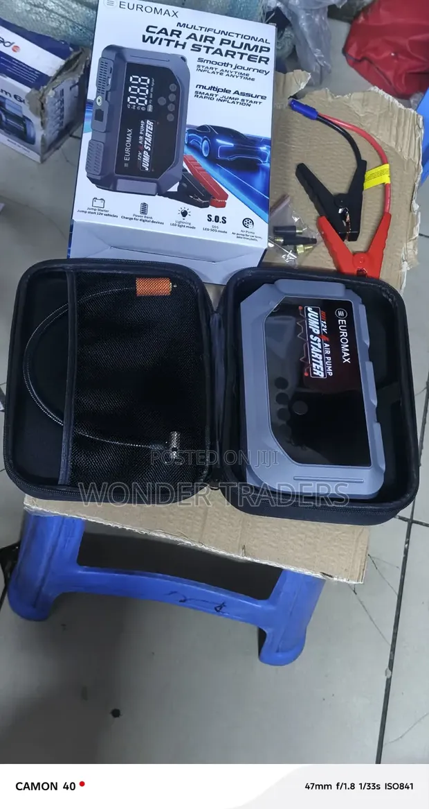 Car Jump Starter with Air Compressor, 12000mAh - 1