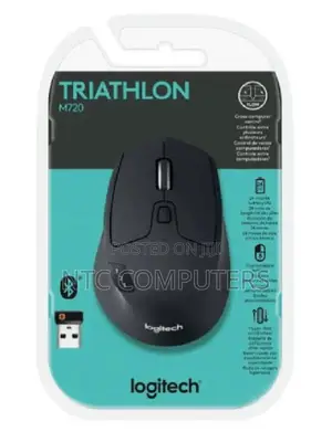 Logitech M720 Triathlon Multi-Device Wireless Mouse - Nyeusi