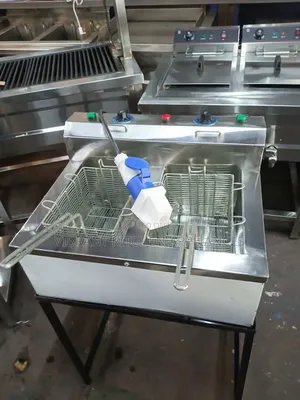 Brand New Double Electric Fryer - Stainless Steel Commercial
