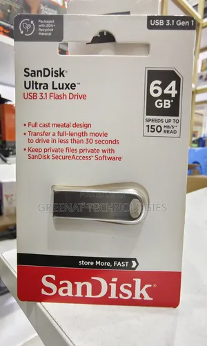 SanDisk Ultra Luxe 64GB USB 3.1 Flash Drive - 150MB/s Metallic Original