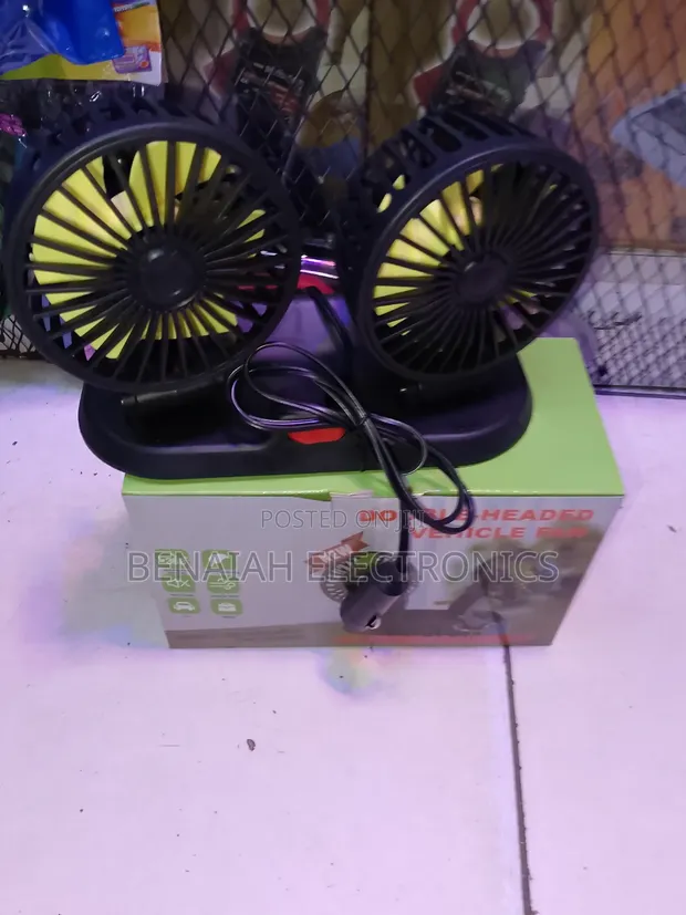 Vehicle Fan, Efficient Double Headed, 360 Rotation - 1