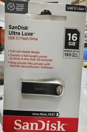 SanDisk Ultra Luxe 16GB USB 3.1 Flash Drive (150MB/s)