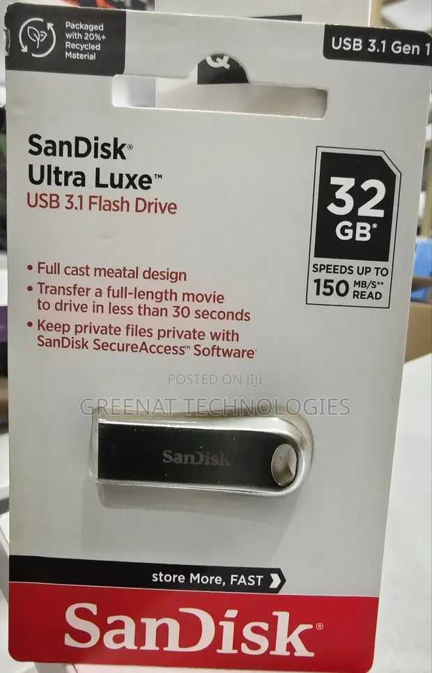 SanDisk Ultra Luxe 32GB USB 3.1 Flash Drive 150MB/s Original - 1