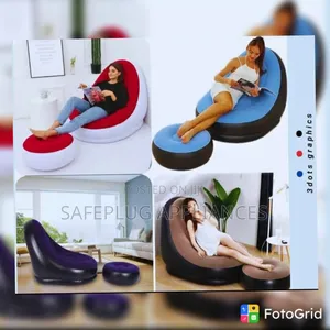 Inflatable Seat with Foot Rest - Portable Lounger