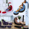 Inflatable Seat with Foot Rest - Portable Lounger - 1