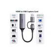 Ugreen Full HD 1080p 60FPS Capture Card HDMI to USB/Type-C - 2