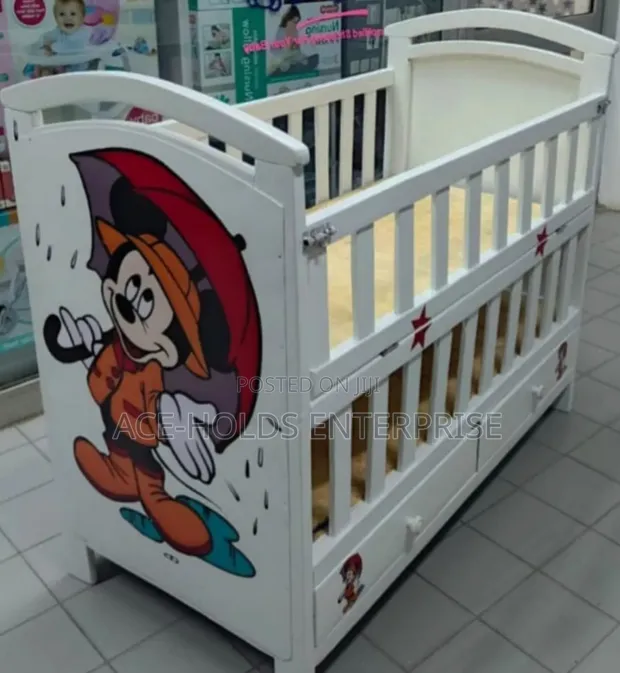 Newborn Baby Cot Bed - Cartoon Themed - 1
