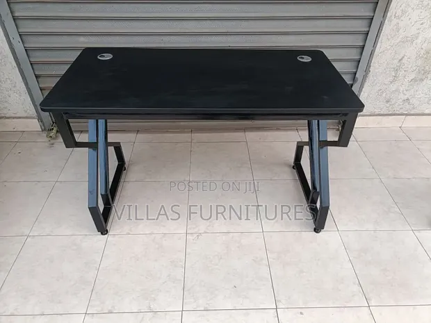 Modern Study Table - Black Metallic - 1