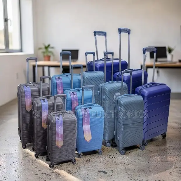3-Piece Unbreakable Rubber Suitcase & Briefcase Set - 1