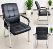 Leatherette Visitors Chair - Black - 1