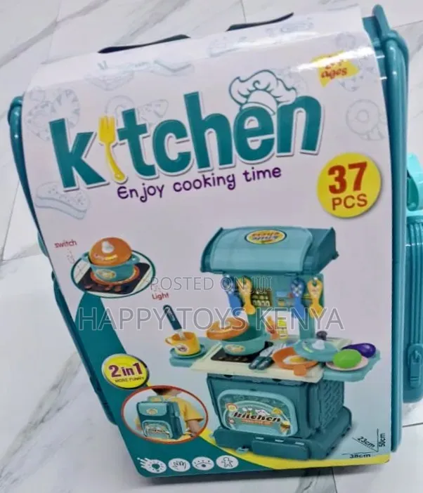 2-in-1 Portable Kitchen Backpack Play Set (37 Pcs) - 1